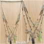charm tassels pendant mix strand bead tassels necklaces 3color fashion